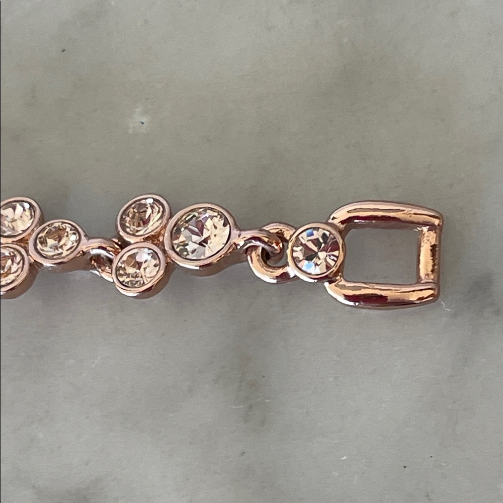 GIVENCHY Rose Gold Tennis Bracelet with Clear Crystals - Picture 11 of 16